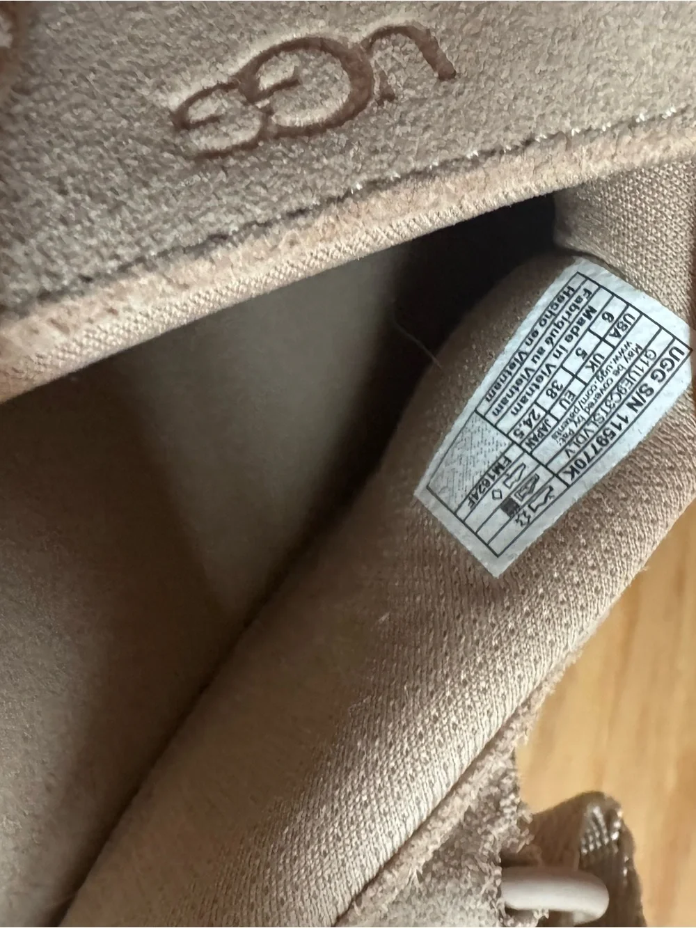 Ugg Suede Slip-On Shoes in Light Tan